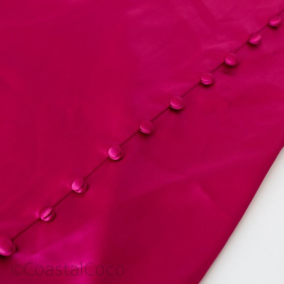 En Crème Satin Slip Midi Dress Pink M Cocktail Slip Spaghetti Silky Y2K Formal - Picture 5 of 9